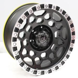 Juego de aros VARELOX Wheels  modelo 1010  matt black/lip - 17"x8.5" - 6x139.7 - rép. Black Rhino