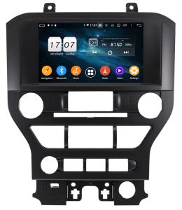 Autoradio Homologado FORD MUSTANG 2015-19 Procesador 8 Nucleos (128+8) Android 11 - Pantalla 8" con WIFI-GPS-BT-Procesador Audio DSP, Carplay Inalambrico y Android Auto + CamRet + TV Full HD (Importación 10D) PREMIUM series