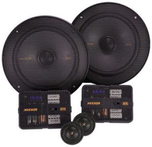 Juego de componentes marca KICKER linea KS modelo KSS650 - 6.5" - 4 Ohm - incluye rejillas (125 RMS)