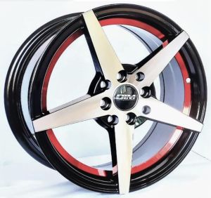 Juego de aros marca PDW Wheels  modelo 5029  bmf red und - 15"x7.0" - 4x114.3 (8h)