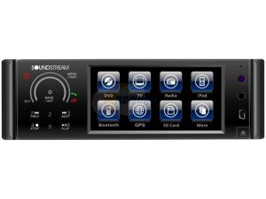 Equipo de 1DIN con pantalla LCD 4.31 con lector DVD marca SOUNDSTREAM modelo VIR-4344NRB