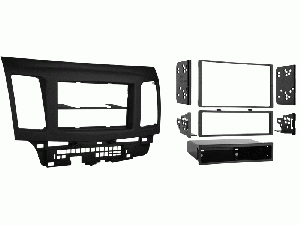 Consola para Mitsubishi Lancer 2008-2012 marca METRA modelo 99-7011 ( DIN /DDIN )