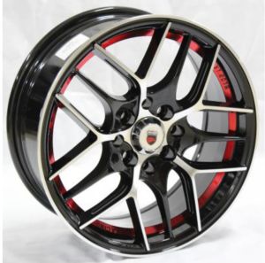 Juego de aros marca VARELOX Wheels  modelo AD5842  m23 red - 15"x6.5" - 4x100 (8h)