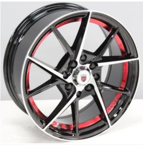 Juego de aros marca VARELOX Wheels  modelo AD5844  m3b-red - 15"x6.5" - 4x100 (8h)
