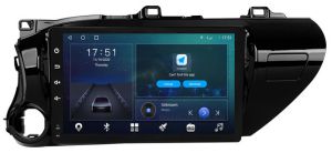 Autoradio para TOYOTA HILUX años 2016-21, Pantalla QLED de 10" Procesador 8 Nucleos (64+4), Android 12 con Carplay inalambrico + procesador de audio DSP-GPS-BT-USB-WIFI-Chip4G (EN STOCK) OCTA64 SERIES