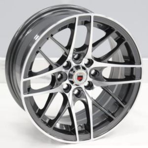 Juego de aros marca VARELOX Wheels  modelo B4401 gunmetal mf - 14"x6.5" - 4x100 (8h)
