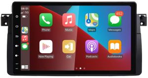 Autoradio para BMW - Serie 3 | E46 | años del 1998-07, Procesador 4 Nucleos (64+2) Android 13 - Pantalla 9" con CARPLAY y ANDROID AUTO Inalambrico + WIFI-GPS-BT (EN STOCK) QUAD64+2RAM-KBT SERIES