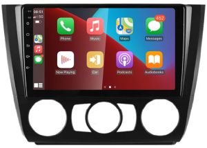 Autoradio para BMW Serie 1 E81| E82| E87| E88 - 2004-12, Procesador 4 Nucleos (64+2) Android 13 - Pantalla 9" con CARPLAY y ANDROID AUTO Inalambrico + WIFI-GPS-BT (EN STOCK) QUAD64+2RAM-KBT SERIES