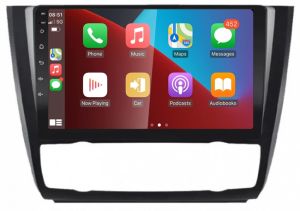 Autoradio para BMW E81 E82 E87 E88 Serie 1 años del 2004-12, Procesador 4 Nucleos (64+2) Android 13 - Pantalla 9" con CARPLAY y ANDROID AUTO Inalambrico + WIFI-GPS-BT (EN STOCK) QUAD64+2RAM-KBT SERIES