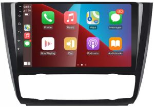 Autoradio para BMW Serie 1 E81| E82| E87| E88 - 2004-12 (Climatizador), Procesador 4 Nucleos (64+2) Android 13 - Pantalla 9" con CARPLAY y ANDROID AUTO Inalambrico + WIFI-GPS-BT (EN STOCK) QUAD64+2RAM-KBT SERIES