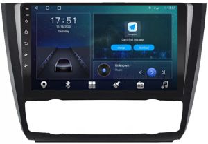 Autoradio Homologado BMW Serie 1 E81| E82| E87| E88 - 2004-12 (Climatizador), Pantalla QLED 9" Procesador 8 Nucleos (64+4Ram), Android 15 con Carplay Inalambrico y Android Auto inalambrico, entrada Chip4G, procesador DSP, BT, WIFI, full Apps Serie OCTA64