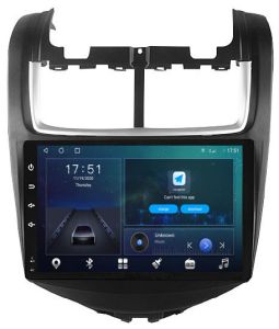 Autoradio para CHEVROLET SONIC años 2013-18, Pantalla QLED de 9" Procesador 8 Nucleos (64+4), Android 12 con Carplay inalambrico + procesador de audio DSP-GPS-BT-USB-WIFI-Chip4G (EN STOCK) OCTA64 SERIES