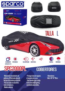 COBERTOR MARCA SPARCO 3 CAPAS COLOR NEGRO (L)
