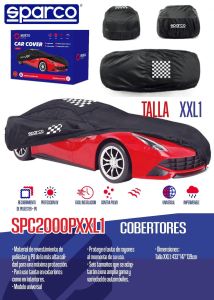 COBERTOR MARCA SPARCO 3 CAPAS COLOR NEGRO (XXL1) 