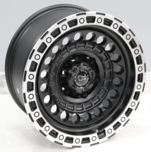Juego de aros VARELOX Wheels  modelo D1008  matt black/lip - 17"x9.0" - 6x139.7 - rép. Black Rhino