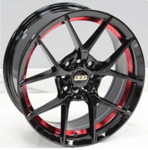 Juego de aros marca VARELOX Wheels  modelo DA015  black+red - 16"x7.0" - 4x100 (8h)