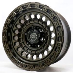 Juego de aros ZH Wheels  modelo DIM1008  cz1/tb - 17"x9.0" - 6x139.7 - (Black Rhino)