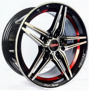 Juego de aros marca PDW Wheels  modelo DM622-08  tr/bmfu red - 15"x7.0" - 4x114.3 (8h)
