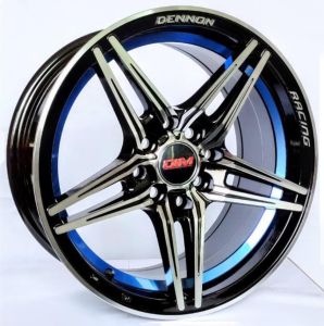 Juego de aros marca PDW Wheels  modelo DM622-08  tu/bmfu blue - 15"x7.0" - 4x114.3 (8h)