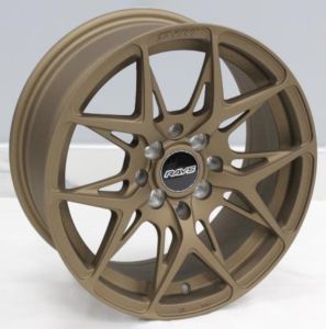 Juego de aros marca VARELOX Wheels  modelo DX007  matt bronze - 15"x7.0" - 4x100 (8h)
