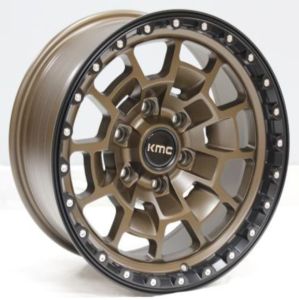 Juego de aros VARELOX Wheels  modelo DX204  bronze blackring - 17"x8.5" - 6x139.7 - dis. KMC
