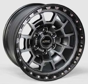 Juego de aros VARELOX  modelo FF-DM-DX204  gun grey+lip matt black - 17"x8.5" - 6x139.7