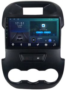 Autoradio para FORD RANGER años 2011-14, Pantalla QLED de 9" Procesador 8 Nucleos (64+4), Android 12 con Carplay+DSP-GPS-BT-USB-WIFI-Camara Retro (EN STOCK) OCTA64 SERIES