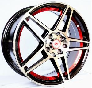 Juego de aros marca PDW Wheels  modelo H658  bmf/und red as pic - 16"x7.0" - 4x100 (8h)
