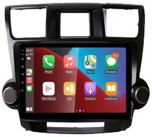 Autoradio para TOYOTA HIGHLANDER años del 2007-13, Procesador 4 Nucleos (64+2) Android 13 - Pantalla 9" con CARPLAY y ANDROID AUTO Inalambrico + WIFI-GPS-BT (EN STOCK) QUAD64+2RAM-KBT SERIES