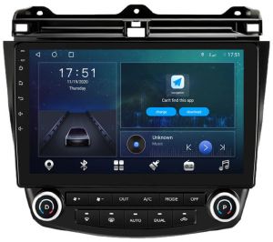 Autoradio para HONDA ACCORD años 2003-07, Pantalla QLED de 10" Procesador 8 Nucleos (64+4), Android 12 con Carplay inalambrico + procesador de audio DSP-GPS-BT-USB-WIFI-Chip4G (EN STOCK) OCTA64 SERIES