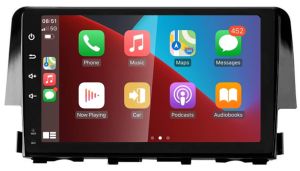 Autoradio para HONDA CIVIC años 2016-23, Procesador 4 Nucleos (64+2) Android 13 - Pantalla 9" con CARPLAY y ANDROID AUTO Inalambrico + WIFI-GPS-BT (EN STOCK) QUAD64+2RAM-KBT SERIES