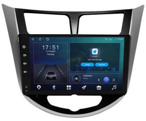 Autoradio para HYUNDAI ACCENT años 2011-20, Pantalla QLED de 9" Procesador 8 Nucleos (64+4), Android 12 con Carplay inalambrico + procesador de audio DSP-GPS-BT-USB-WIFI-Chip4G (EN STOCK) OCTA64 SERIES