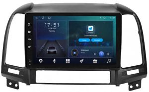 Autoradio para HYUNDAI SANTA FE años 2006-12, Pantalla QLED de 9" Procesador 8 Nucleos (64+4), Android 12 con Carplay inalambrico + procesador de audio DSP-GPS-BT-USB-WIFI-Chip4G (EN STOCK) OCTA64 SERIES