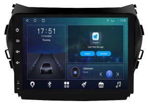 Autoradio para HYUNDAI SANTA FE años 2013-18, Pantalla QLED de 9" Procesador 8 Nucleos (64+4), Android 12 con Carplay inalambrico + procesador de audio DSP-GPS-BT-USB-WIFI-Chip4G (EN STOCK) OCTA64 SERIES