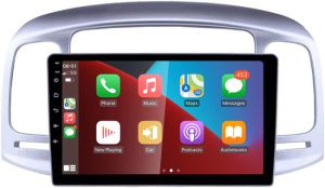 Autoradio para HYUNDAI ACCENT años del 2006-10, Procesador 4 Nucleos (64+2) Android 13 - Pantalla 9" con CARPLAY y ANDROID AUTO Inalambrico + WIFI-GPS-BT (EN STOCK) QUAD64+2RAM-KBT SERIES