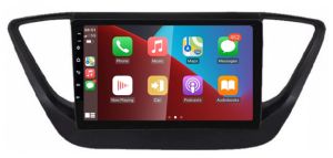 Autoradio para HYUNDAI ACCENT años 2020-23, Procesador 4 Nucleos (64+2) Android 13 - Pantalla 9" con CARPLAY y ANDROID AUTO Inalambrico + WIFI-GPS-BT (EN STOCK) QUAD64+2RAM-KBT SERIES