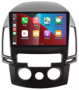 Autoradio para HYUNDAI I30 años 2008-11 (MANUAL AC), Procesador 4 Nucleos (64+2) Android 13 - Pantalla 9" con CARPLAY y ANDROID AUTO Inalambrico + WIFI-GPS-BT (EN STOCK) QUAD64+2RAM-KBT SERIES