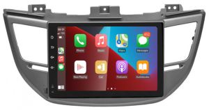 Autoradio para HYUNDAI TUCSON años 2016-18, Procesador 4 Nucleos (64+2) Android 13 - Pantalla 9" con CARPLAY y ANDROID AUTO Inalambrico + WIFI-GPS-BT (EN STOCK) QUAD64+2RAM-KBT SERIES