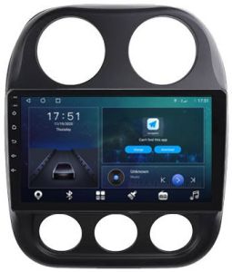 Autoradio para JEEP COMPASS años 2010-16, Pantalla QLED de 10" Procesador 8 Nucleos (64+4), Android 12 con Carplay Inalambrico y Android Auto +DSP-GPS-BT-USB-WIFI-Chip4G-Camara Retro (EN STOCK) OCTA64 SERIES