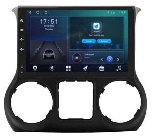 Autoradio para JEEP WRANGLER años 2008-17, Pantalla QLED de 10" Procesador 8 Nucleos (64+4), Android 12 con Carplay inalambrico + procesador de audio DSP-GPS-BT-USB-WIFI-Chip4G (EN STOCK) OCTA64 SERIES