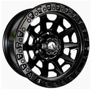 Juego de aros PDW Wheels  modelo JT127-6  matte black - 16"x8.5" - 6x139.7