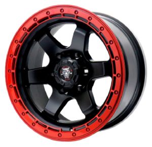Juego de aros ZH Wheels  modelo JT168-7  mb + red line - 17"x9.0" - 6x139.7