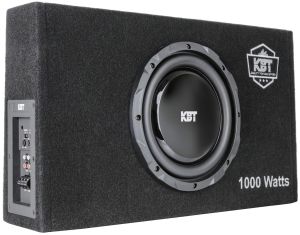 Subwoofer AMPLIFICADO de 10" marca KBT modelo KSL-10P (300 RMS) Autoencendido / Caja Ventilada