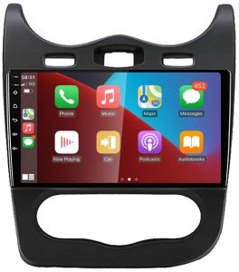 Autoradio para RENAULT SANDERO STEPWAY años 2013-15, Procesador 4 Nucleos (64+2) Android 13 - Pantalla 9" con CARPLAY y ANDROID AUTO Inalambrico + WIFI-GPS-BT (EN STOCK) QUAD64+2RAM-KBT SERIES