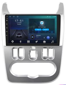 Autoradio para RENAULT SANDERO años del 2007-11, Pantalla QLED de 9" Procesador 8 Nucleos (64+4), Android 12 con Carplay inalambrico + procesador de audio DSP-GPS-BT-USB-WIFI-Chip4G (EN STOCK) OCTA64 SERIES