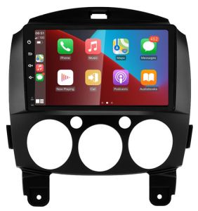 Autoradio para MAZDA 2 años 2007-14, Procesador 4 Nucleos (64+2) Android 13 - Pantalla 9" con CARPLAY y ANDROID AUTO Inalambrico + WIFI-GPS-BT (EN STOCK) QUAD64+2RAM-KBT SERIES