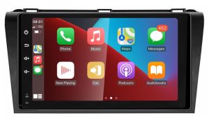 Autoradio para MAZDA 3 años 2003-08, Procesador 4 Nucleos (64+2) Android 13 - Pantalla 9" con CARPLAY y ANDROID AUTO Inalambrico + WIFI-GPS-BT (EN STOCK) QUAD64+2RAM-KBT SERIES