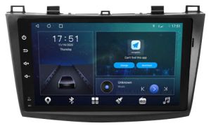 Autoradio para MAZDA 3 años 2009-13, Pantalla QLED de 9" Procesador 8 Nucleos (64+4), Android 12 con Carplay inalambrico + procesador de audio DSP-GPS-BT-USB-WIFI-Chip4G (EN STOCK) OCTA64 SERIES