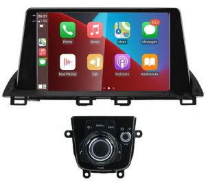 Autoradio para MAZDA 3 años 2014-20, Procesador 4 Nucleos (64+2) Android 13 - Pantalla 10" con CARPLAY y ANDROID AUTO Inalambrico + WIFI-GPS-BT (EN STOCK) QUAD64+2RAM-KBT SERIES