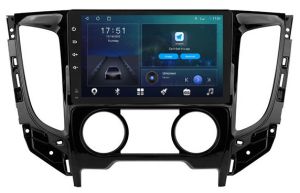 Autoradio para MITSUBISHI L200 años 2016-20 (AC MANUAL), Pantalla QLED de 9" Procesador 8 Nucleos (64+4), Android 12 con Carplay inalambrico + procesador de audio DSP-GPS-BT-USB-WIFI-Chip4G (EN STOCK) OCTA64 SERIES